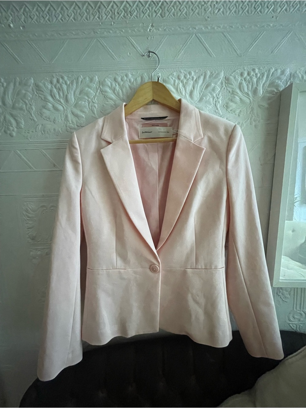 InWear 1969 Light Pink Single-Button Tailored Blazer - Picture 4 of 10